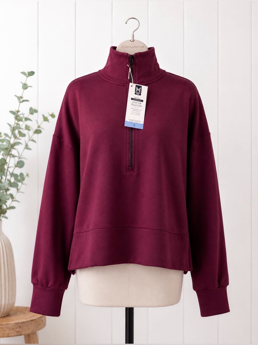 Member's Mark Sandwash Half Zip Pullover Women’s Large